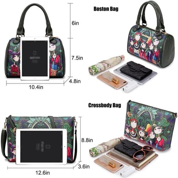 6 Pieces Designer Purses and Handbags for Women Satchel Shoulder Bag Tote - Picture 6 of 7